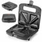 Huslog Croque Monsieur Sandwich Maker Appareil À, Revêtement Antiadhésif, 750W, Triangles, Noir