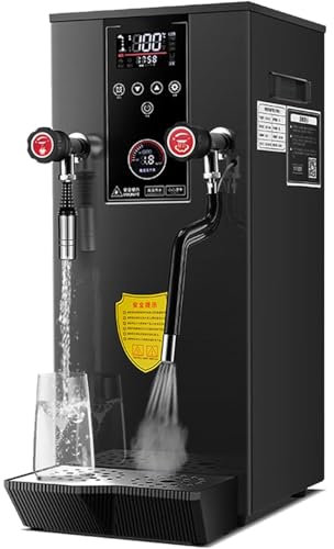 Mousseur à lait automatique commercial en acier inoxydable, mousseur à lait à vapeur 2500 W, machine à eau bouillante à vapeur pour cafétéria, hôtel,Black-110V
