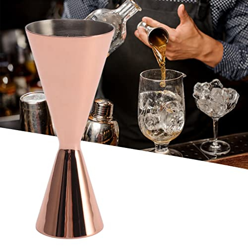Jigger para barman, cóctel de acero inoxidable Jigger Bar de servicio pesado Copa de camareras Cóctel profesional Copa para bar (Recubrimiento de cobre)