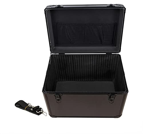 Werkzeugkasten verdickte große Aluminium-Legierungs-Werkzeugbox-Sicherheitsausrüstung Professioneller Box Impact-resistenter Koffer mit Fach (Farbe: Schwarz, Größe: 44x30x31cm)