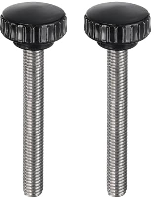 QUARKZMAN 2 Stück Rändelschraube mit Gewinde M10 x 80mm Rundkopfschraube Rundgriffschraube Klemmknöpfe 30mm Handknöpfe Edelstahl 304 Daumenschrauben Spannschraube für Industrie Maschine