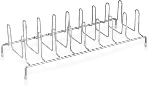 PARENCE.- Organisateur de Couvercles et Assiettes 33,5 x 9 x 13,5 cm – Range-Couvercles pour Casseroles, Poêles, Plats et Assiettes – Support Métal Cuisine – Rangement Placard et Plan de Travail