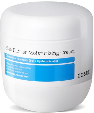 COSRX Skin Barrier Moisturising Body Cream 450ml Ceramide & Hyaluronic Acid Body and Face Cream for Dry Skin, Fragrance Free Hydrating Lotion, Korean Skincare