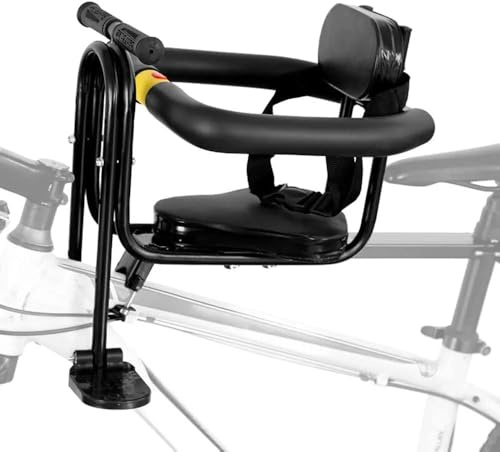 Kids Bike Seat Front Mounted Detachable with Handlebar & Foot Pedals For Child 1~3 Years with with All Adult MTB