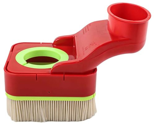 Spindle Motor Dust Hood Foot Cover with Brush for CNC Milling Machines, 70/75/80/85/90/100mm Spindle Compatibility, Red Plastic Dust Collection Shield for Wood Chips and Dust Removal