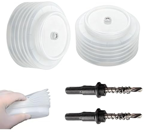 2 pcs Hole Saw Dust Collector with 2 pcs Universal Hole Opener Connecting Rods, 135mm Elastic Saw Dust Collector, Drill Dust Collector for Electric Drills Bits Holesaw Hole Cutter Holes