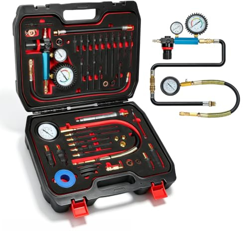46PCS Compression and Cylinder Leak-Down Tester for Petrol & Diesel Engines