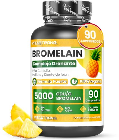 Vitastrong Bromelina Extra Fuerte Vitastrong Vegana, 90 Comprimidos
