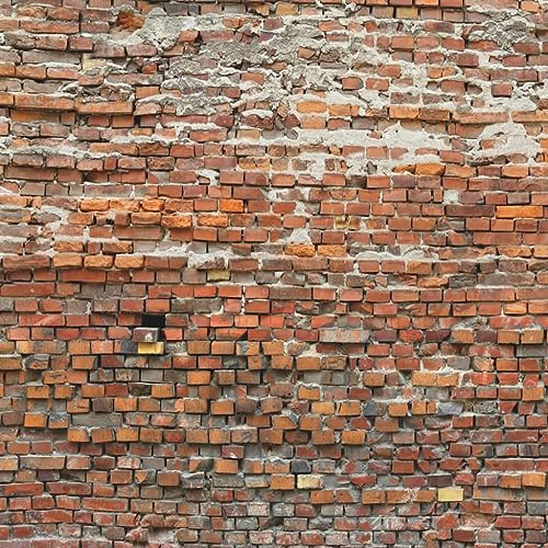 Komar Vlies Fototapete BRICKLANE | 368 x 248 cm | Tapete, Wand, Dekoration, Wandbelag, Wandbild, Wanddeko, Steinoptik, Steinwand, Backstein | XXL4-025,Neutral