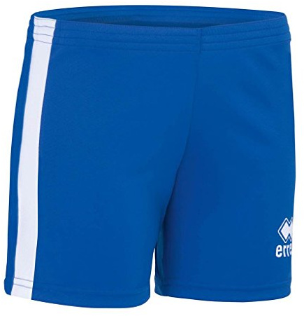 Errea - Amazon - Pantalones Cortos Deportivos para niña, Niñas, Pantalones Cortos Deportivos, D74600, Azul y Blanco., XS