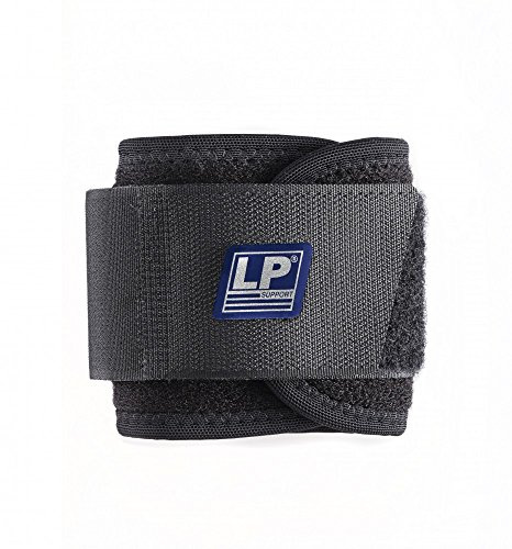 LP Support 753-KM atmungsaktive Handgelenk-Bandage - für Damen & Herren - Wrist-Wraps für Powerlifting, Bodybuilding, Kraft-Sport, Größe:Universalgröße, Farbe:1 x schwarz
