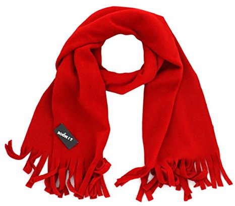 Sonia Originelli Schal Fleece Fransen Winter Einfarbig