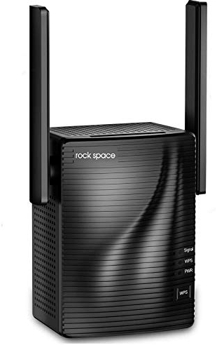 Rockspace WLAN Repeater AC1200, WLAN Verstärker Dualband 5GHz & 2.4GHz, WiFi Verstärker Kompatibel mit Allen Geräten, Abdeckung bis zu 200 m²