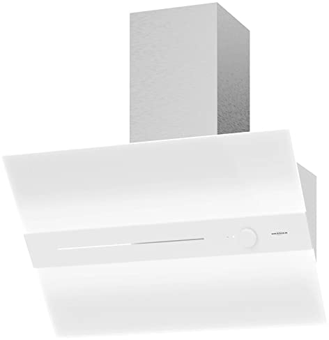 Oranier Kopffrei-Wandhaube 75 cm Tana - große weiße Design Umluft-Dunstabzugshaube mit Click & Turn Steuerung & Ambiente-Glaskantenbeleuchtung