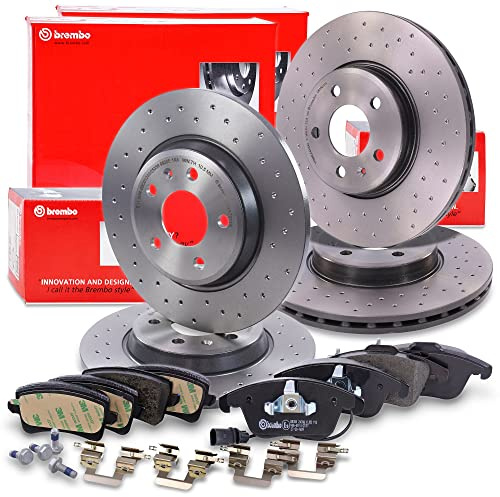 BREMBO XTRA LINE Bremsenset inkl Gelochte Sport-Bremsscheiben Vorne Ø 314
