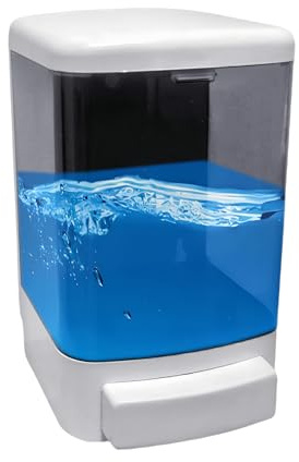 NUHOUSEBABY Manual Soap Dispenser Kitchen Bathroom Wall Mounted Hand Dispensers Commercial for Liquid Containers Shampoo Gel Chamber Plastic - (33.8 oz) 1000ml