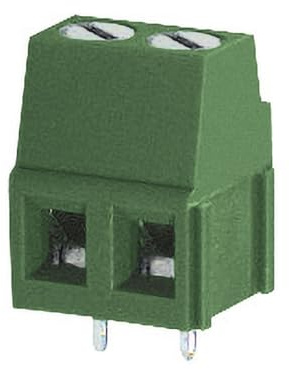 2-polige Klemme mit 5 mm Abstand von Leiterplatte