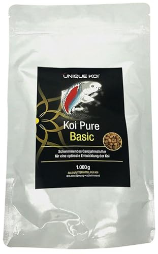 Unique Koi Koi Pure Basic Ø 3 mm 5 kg | BiotopfischFutter Fischfutter Teichfutter Koifutter, Winterfutter, Schwimmfutter, Herbstfutter