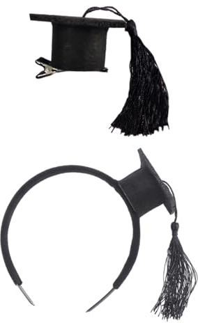 FRCOLOR 6pièces Bandeaux Graduation Avec Chapeaux Doctorat Et Accessoires Pour Décorations De Fête Et Photos De