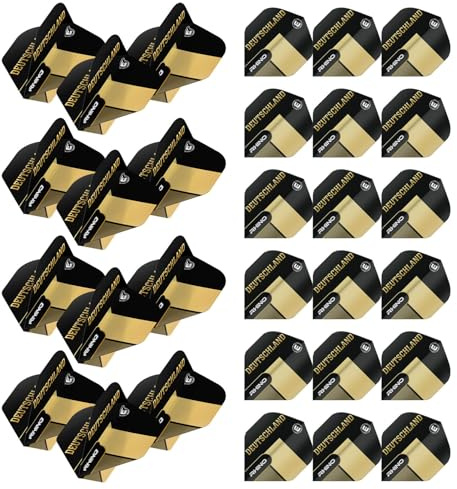 WINMAU Rhino Länderflaggen-Design Dart-Flights, 10 Sets pro Packung (30 Flights pro Packung) (Deutschland)