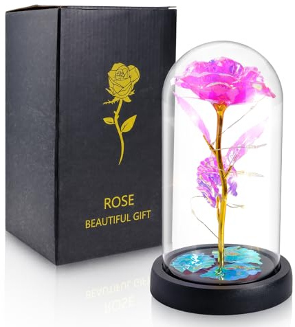 Lian Preserved Rose Lamp for Women Forever Flower Gift for Her | Romantic Birthday Gift Mother’s Day Flower Gift for Mom Valentine’s Day Anniversary Present