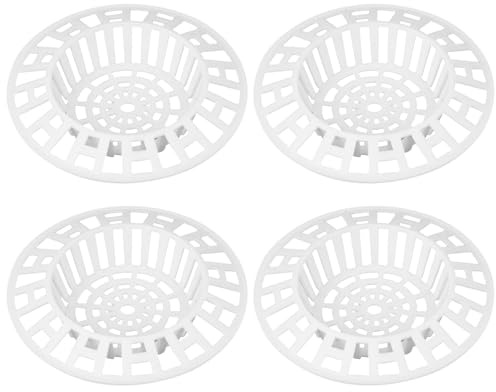 4 styck plast sil, diskbänk sil, vit avlopp flusfilter, filterskydd, diskbänk sil stopp, hårfångare, flusfilter, För kök och badrum