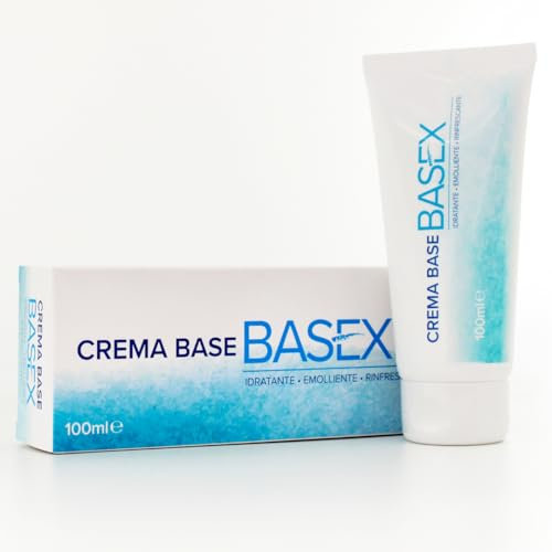 Crema Corpo Idratante Pelle Secca BASEX (100ml) Crema Mani Secche e Screpolate, Crema Idratante Corpo e Viso, Crema Mani Riparatrice Lenitiva, Antiprurito, Crema Base Made in Italy
