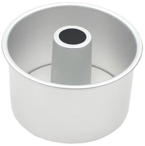 IMIKEYA Kuchenform 22cm Angel Food Cake Backform aus Aluminiumlegierung Round Cake Pan mit Abnehmbarem Boden Chiffon Kuchen Backform Donut für Backen