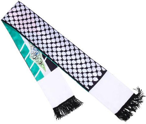 TOGEVAL Leichter Palästina Schal Mit Kartenmotiv Damen Hals Tuch Aus Angenehmem Vielseitig Für Outdoor Alltag Und Geschenk Geeignet