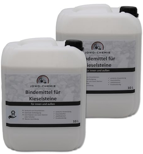 Kiesbinder/Mulchbinder (20L) Kiesverfestiger Bindemittel für Kies/Schotter und Mulch aller Art Mulchbinder Gartenbahn Steinweg (20L)