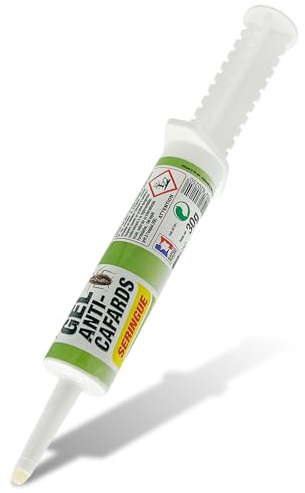 NOXIBLATTE 2000 Gel Anti Cafards 30g [Made in UE], Insecticide Blattes, Produit pour Blattes de qualité Professionnelle, Gel puissant en seringue, Appât idéal pour recoins difficiles