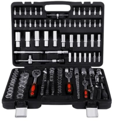 Juego De Llaves De Tubo Juego De Llaves De Tubo De Trinquete De 171 Uds. Con Caja De Herramientas De Almacenamiento De Enchufe De Broca Para Reparación De Automóviles Ferramentas Para Reparación
