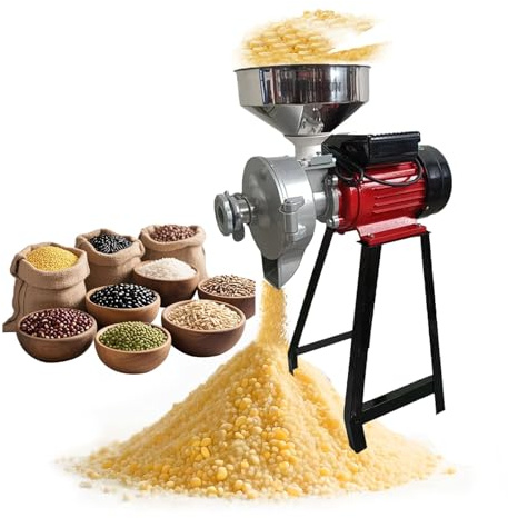 YIGECHENXIN 1500W Commercial Grain Grinder Machine, 150 Steel Mill Wet And Dry Grinding Machine Small Size Big Magic Applicable To Corn, Soybean, Rice Flour