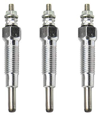 Lot de 3 bougies de préchauffage 15221-65516 15221-65512 compatibles avec moteurs Kubota DH1101 V1402 tracteurs L175 L185DT L185F M4050 M4050DT M4500 Chargeuse sur pneus R410 R410 R410B Pelle KH-. 28L