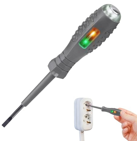 Spannungsdetektor Schraubendreher – AC Stromprüfer mit Lichtanzeige magnetischer Präzisionsschraubendreher vielseitige Elektrotest Werkzeuge langlebige Prüfspitze ergonomischer Griff isolierte Bauweis