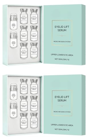 Set de suero para ojos con aplicador micro-noble, diseñado para líneas de expresión suaves, firmar el área de los ojos y proporcionar hidratación profunda (2 unidades)