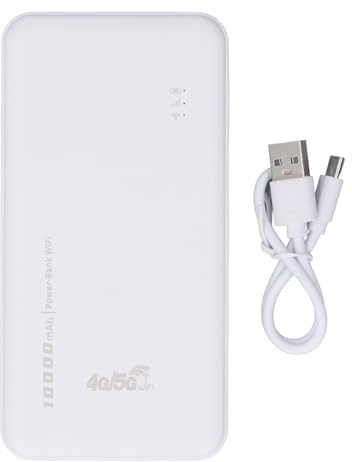 Routeur SIM WiFi 4G LTE Rapide, Modem LTE 300 Mbps 10 000 mAh 4G CPE Routeur de Carte SIM Multi-appareils Modem sans Fil Large Bande pour Les Voyages, Le Travail en Plein air
