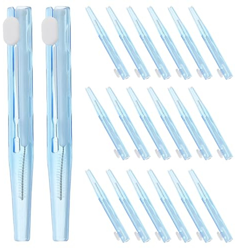 Artibetter Cepillos Interdentales 0,7 Mm Azules 40 Unidades Push-pull para Limpieza Dental, Palillos de Hilo para Aparatos Ortopédicos, Kit para Cuidado Bucal en Casa, Viaje y Oficina