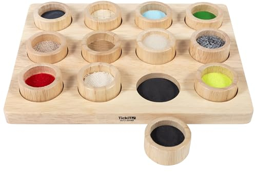 tickit Touch & Match Board , Sensory Wooden Toy for Kids , Educational Fine Motor Skills Game , Tactile Counters for Sensory Play , Learning Through Play