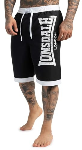Lonsdale London Clennel Uomo Bermuda Nero XL 100% Poliestere