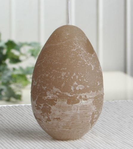 CandleCorner Eikerzen Rustik-Eikerze, durchgefärbt, mittel, ca. 9 x 6 cm, Sand