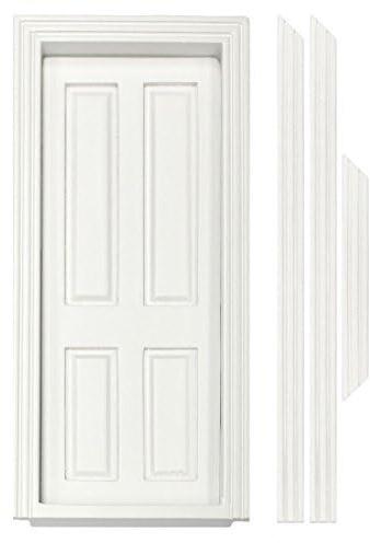MyTinyWorld Dolls House Miniature Internal White Painted 4 Panel Door
