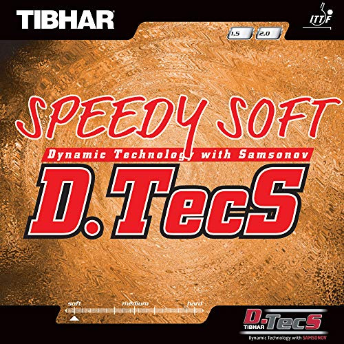 Tibhar Belag Speedy Soft D.TecS Farbe 1,5 mm, schwarz, Größe 1,5 mm, schwarz