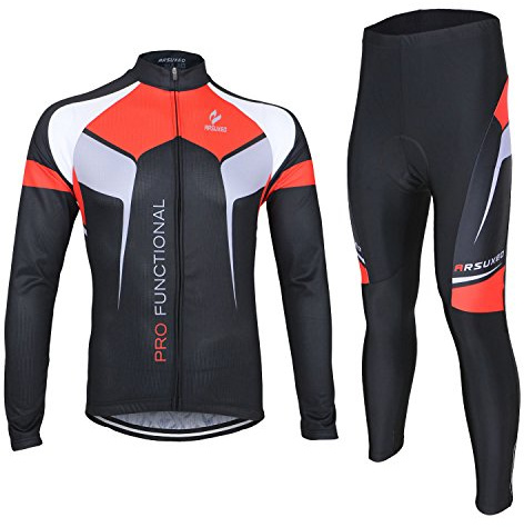 GITVIENAR M.Baxter Herren Radtrikot Set Herren Farradkleidung Fahrrad Anzug Radtrikot + Hose Fahrrad Trikot Set Radhose Fahrradbekleidung Radsport