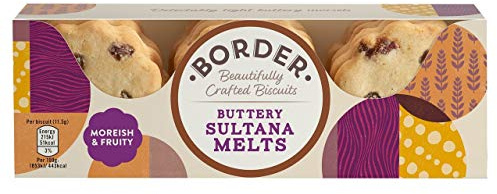 Border Buttery Sultana Melts Biscuits 135g (Pack of 6)