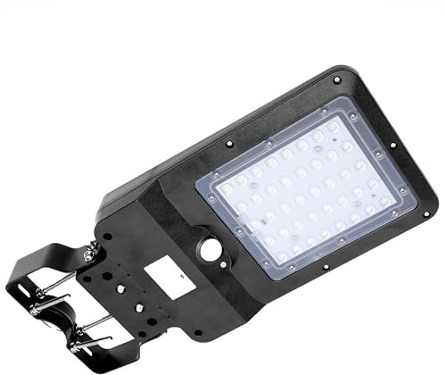 WAGAN EL8588 Lampadaire intégré avec détecteur de mouvement 800 lm Projecteur solaire inclus Noir