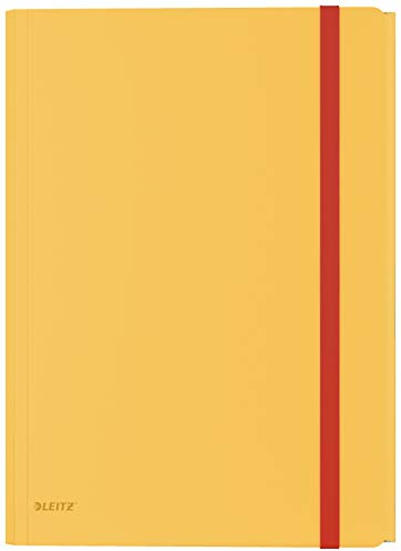 Leitz A4 Eckspannermappe mit Innentasche, Für 150 Blatt, Warmes Gelb, Cosy-Serie, 46190019