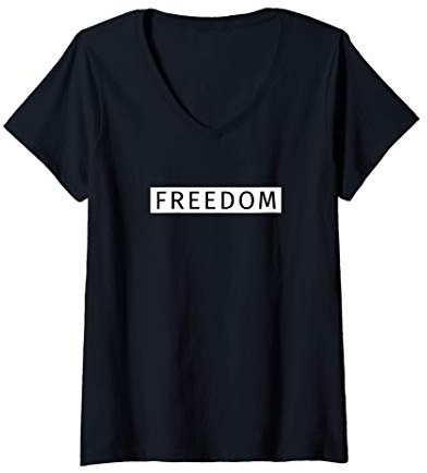 Mujer Freedom Camiseta Cuello V