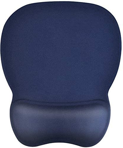 EooCoo Musmatta med Gelkudde Handledsstöd, Gaming Ergonomisk Musmatta, Ergonomic Mouse Pad, Mousepad med Gel, Texturerad Slitstark, Tvättbar, Hemmabruks, Kontor, Skrivbordstillbehör för PC, Marinblå
