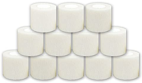 Bande Cohesive 2.5 5/7.5/10/15x 450cm Bandage Autoadhésif Bandage Medical 12 Rouleaux